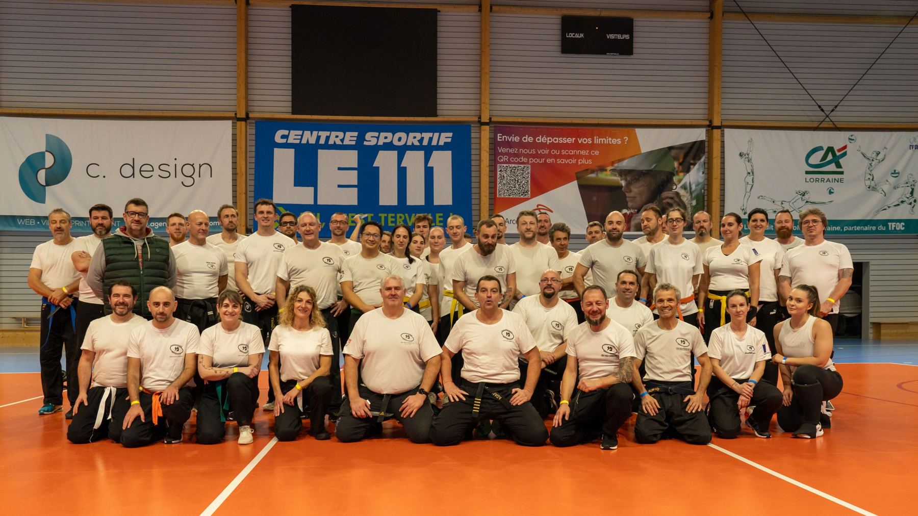 Les licenciés du club de Krav Maga de Terville réunis lors d'un stage au LE111